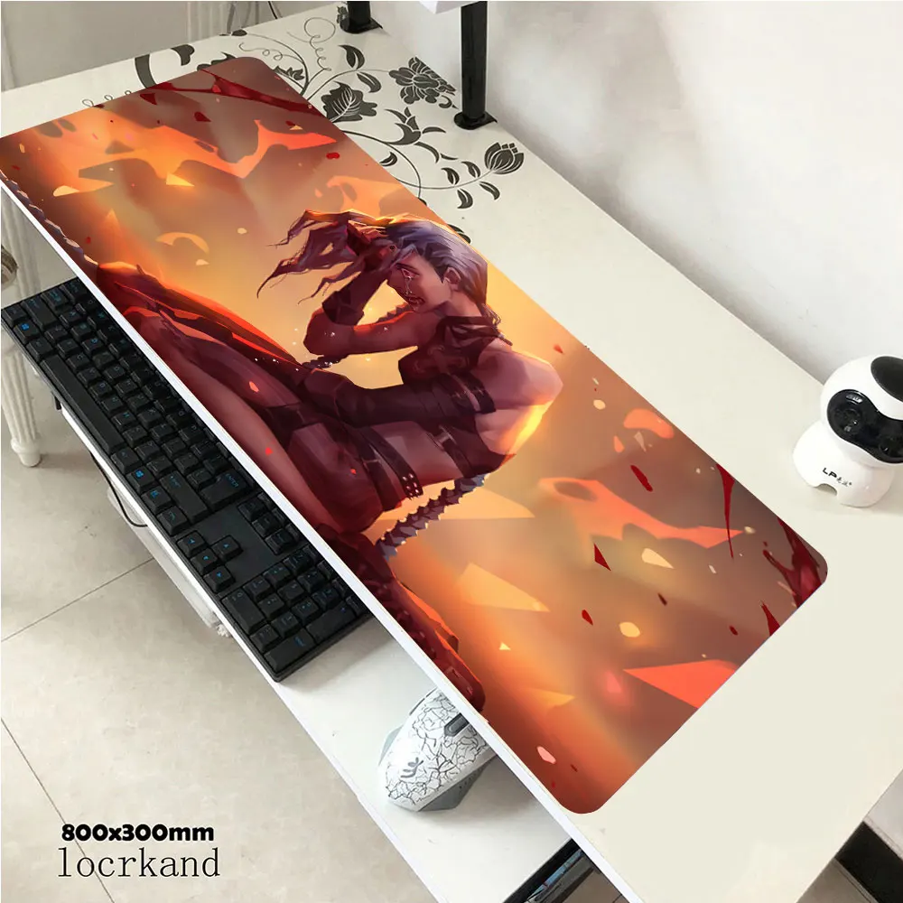 

Arcane Super Soft Gaming Mouse Pad LOL Desk Mat League of Legends Jinx Jayce keyboard mouse pad Carpet non-skid mouse pad