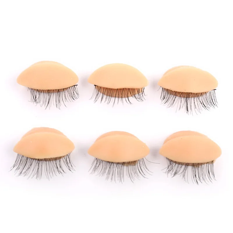 

3 pairs Mannequin Lashes Extension Supplies Eyelash Extension Mannequin Training Mannequin for Eyelashes Set Lash