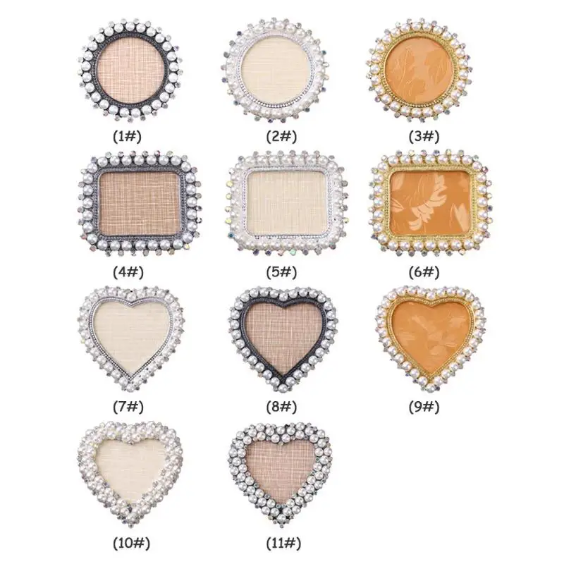 

Nail Art Shelf Retro Rhinestones Pearl Nail Art Plate Faux Tips Practice Showing Stand Salon Decorations
