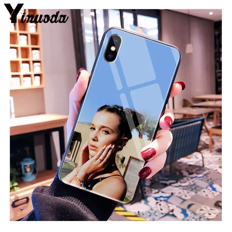 11pro MAX Millie Bobby коричневая Милая Новинка чехол для телефона Fundas Apple iPhone 8 7 6 6S Plus X XS XR
