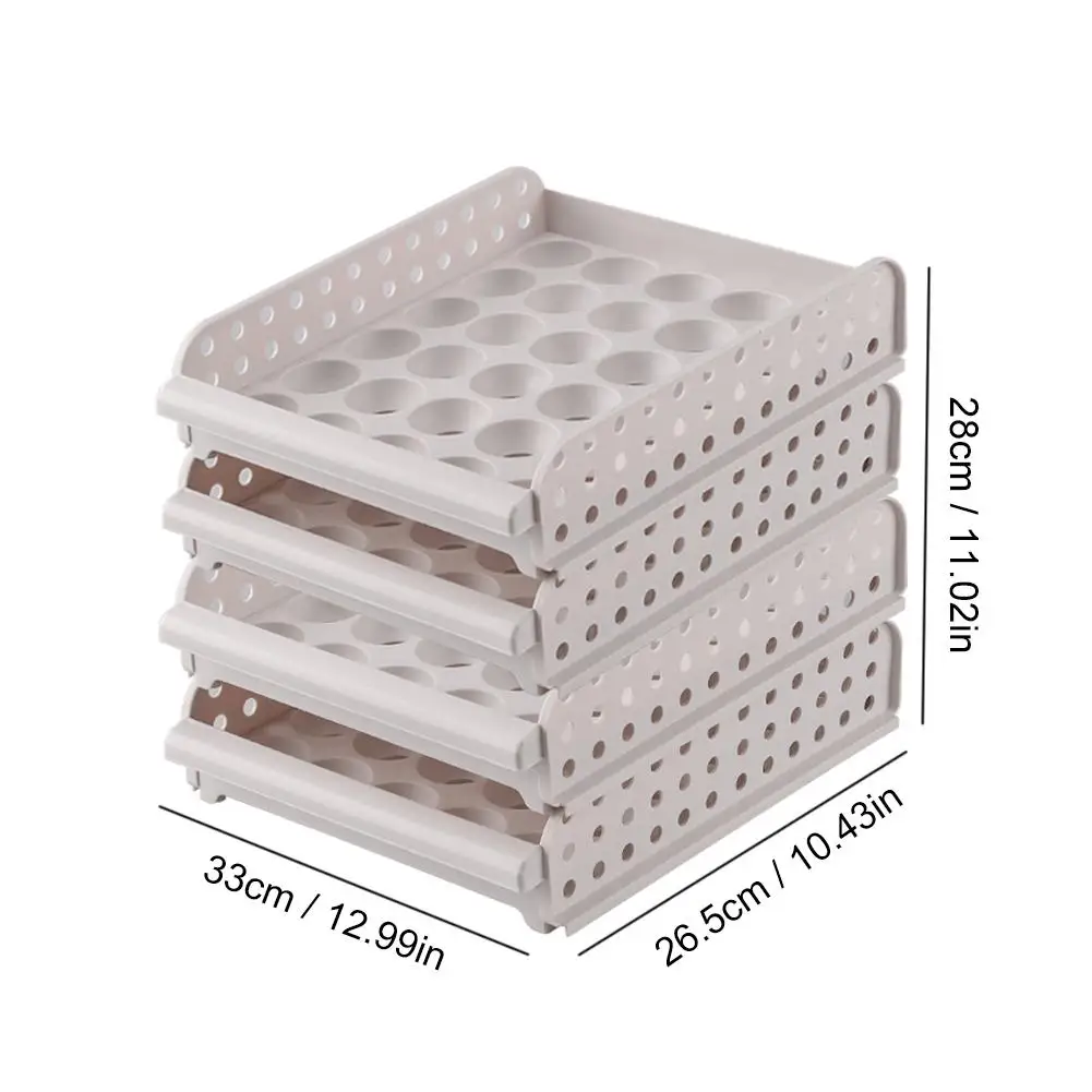 

4 Layer Egg Storage Tray Stackable Egg Storage Holder 120 Eggs Portable 4-Layered Egg Organizer For Picnic Camping Kitchen