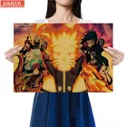 Аниме ниндзя AIMEER, ниндзя удзумаки, ретро постер из крафт-бумаги для бара и кафе, 55 x см