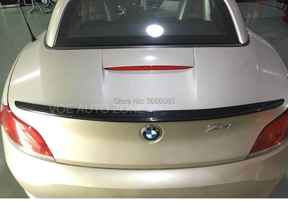 Автомобильный Стайлинг из углеродного волокна задний спойлер на крышу багажника