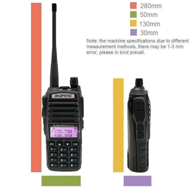 8 Вт BAOFENG UV-82 рация радио любительский УКВ Портативный CB радиоприемопередатчик PLUS