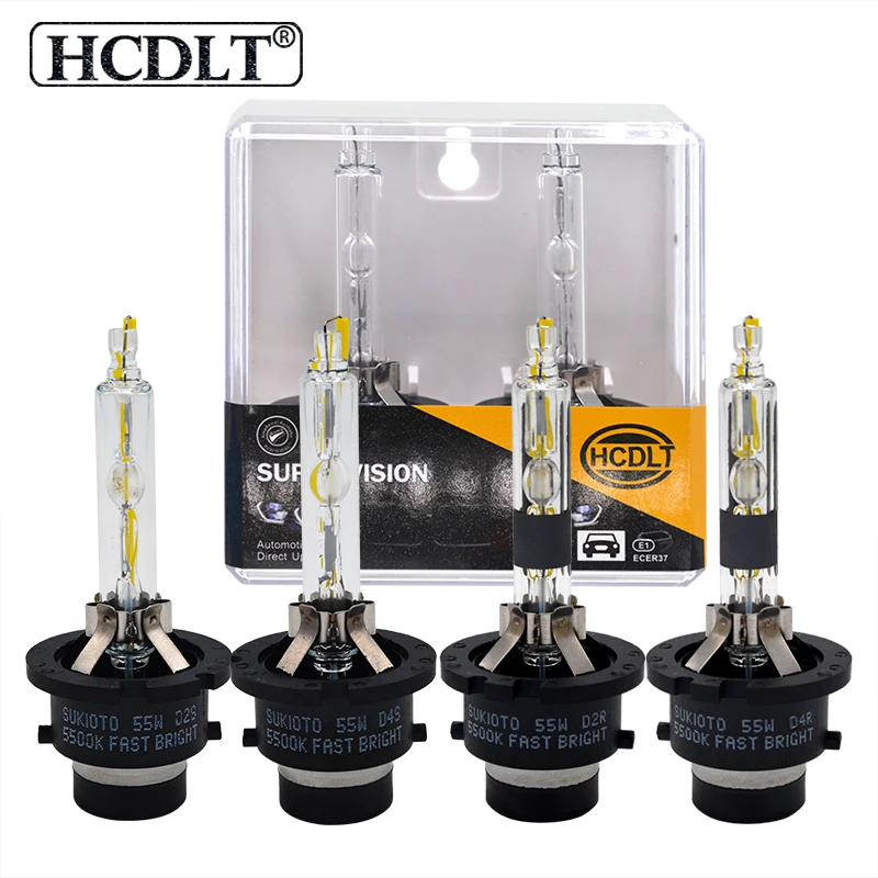 HCDLT 2 шт OEM высокая яркость Быстрый старт 55W D2S Ксеноновые лампы D4S 5500K Авто налобный