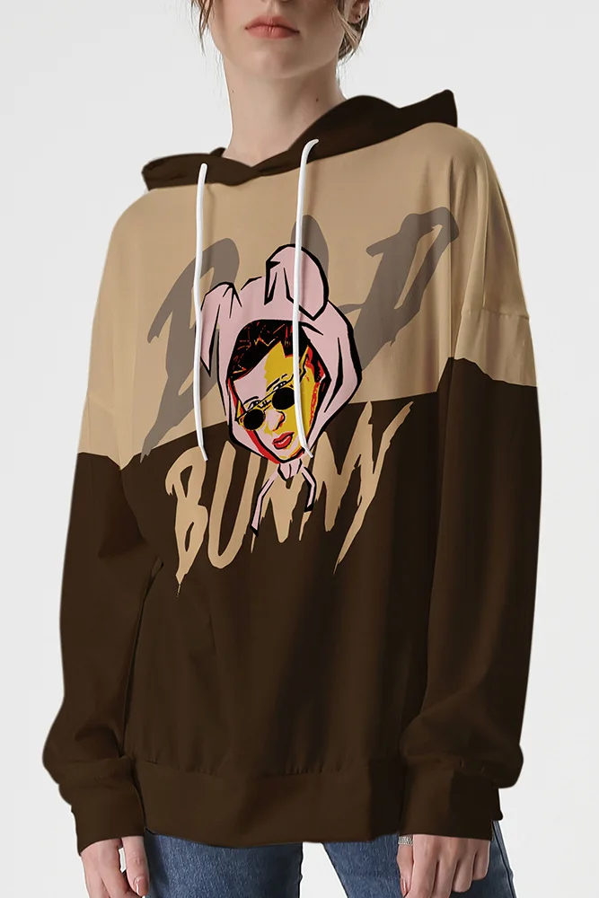 

2021 European and American Women's Clothing Fall/Winter Hoodie New Long Sleeve round Neck Fashion Printed Sweater Top Women