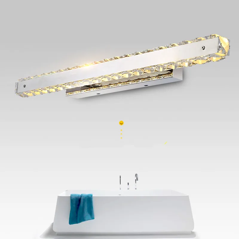 Современные хрустальные зеркальные лампы для ванной комнаты модные