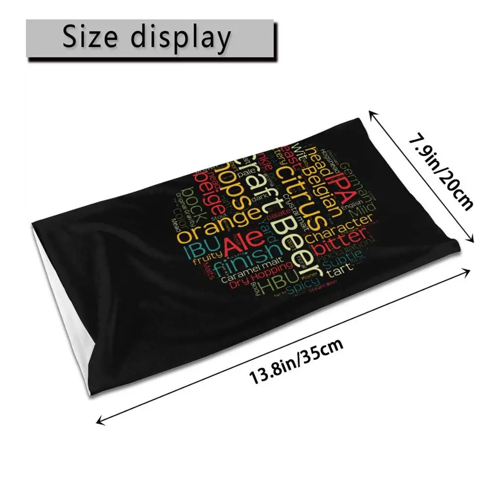 Craft Beer T-Shirt With 100+ Terms For harry Bandanas scarf DIY potter-loves Headband Antibacterial Windproof 3D Seamless |
