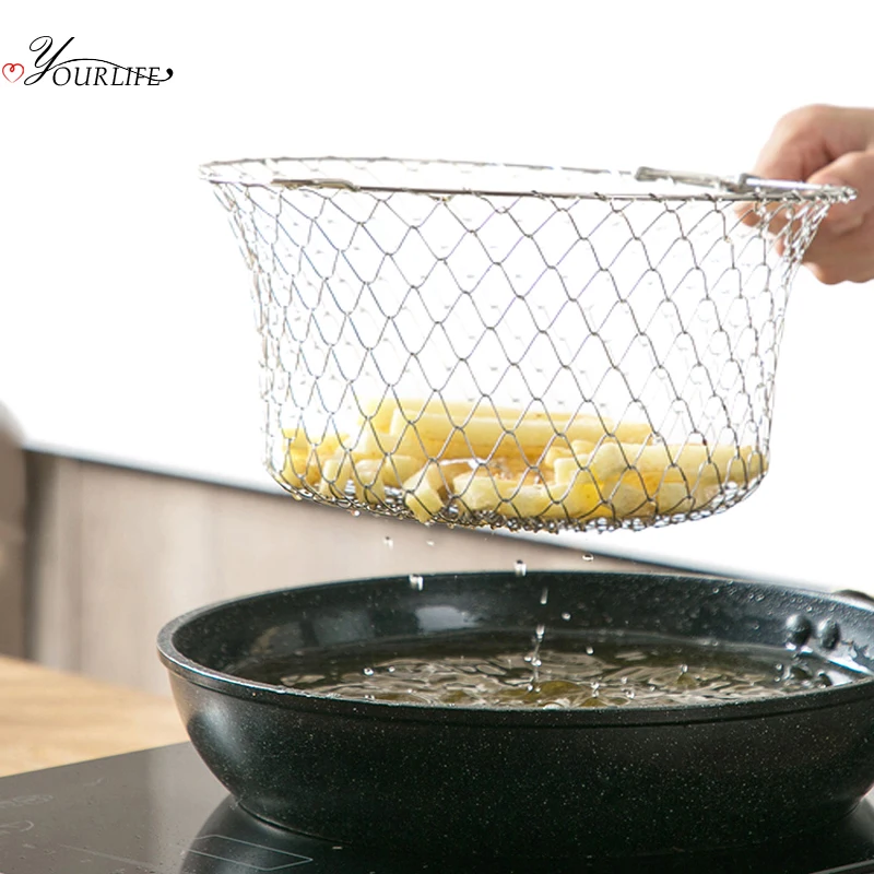 Складной сетчатый фильтр OYOURLIFE для кухни жареной еды корзины кухонные гаджеты |