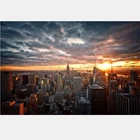 Фон с изображением заката Нью-Йорка
