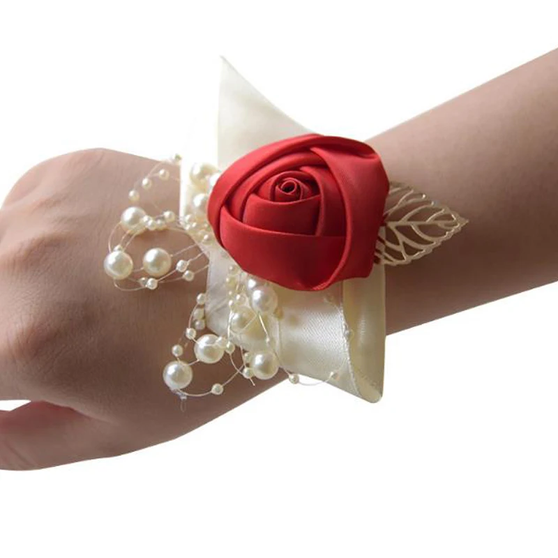 Свадебный Выпускной корсаж невеста запястье цветок церемония корсажи вечерние