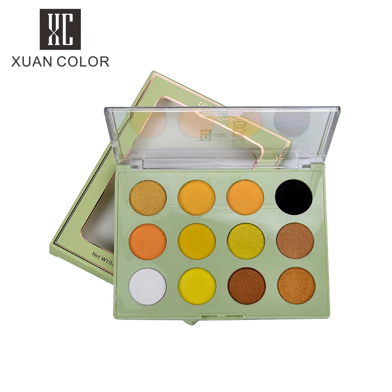 Новинка 2019 красивый глазурованный 12 цветов светильник для макияжа глаз зеленая