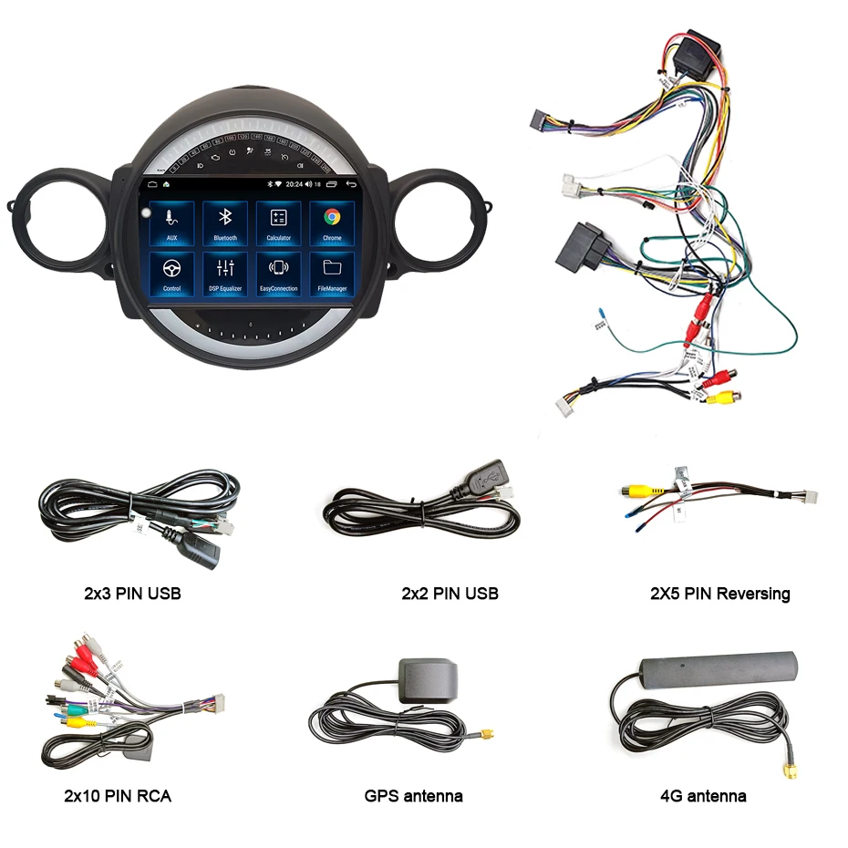 

For BMW MINI COOPER R56 R60 2007-2014 Car Radio Android 10.0 Octa Core 6+128G Car Player Stereo autoradio Audio