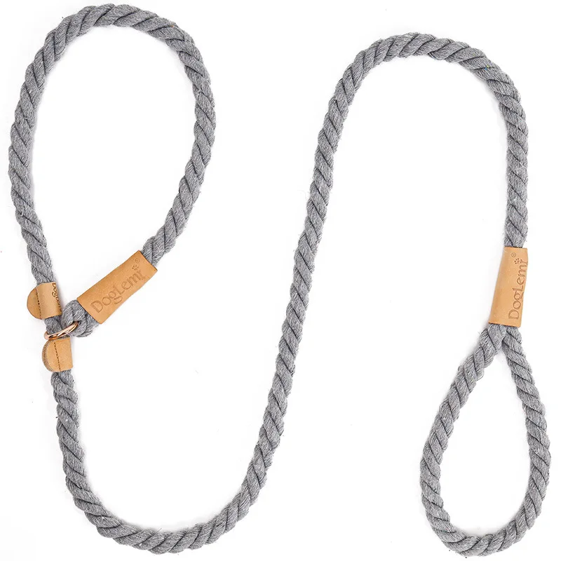 

INS Dogs Round Cotton Rope Leash Collar Pet Training Explosion-proof Cotton Leash Rope Strong Pull Dog Walking Leash Multicolor