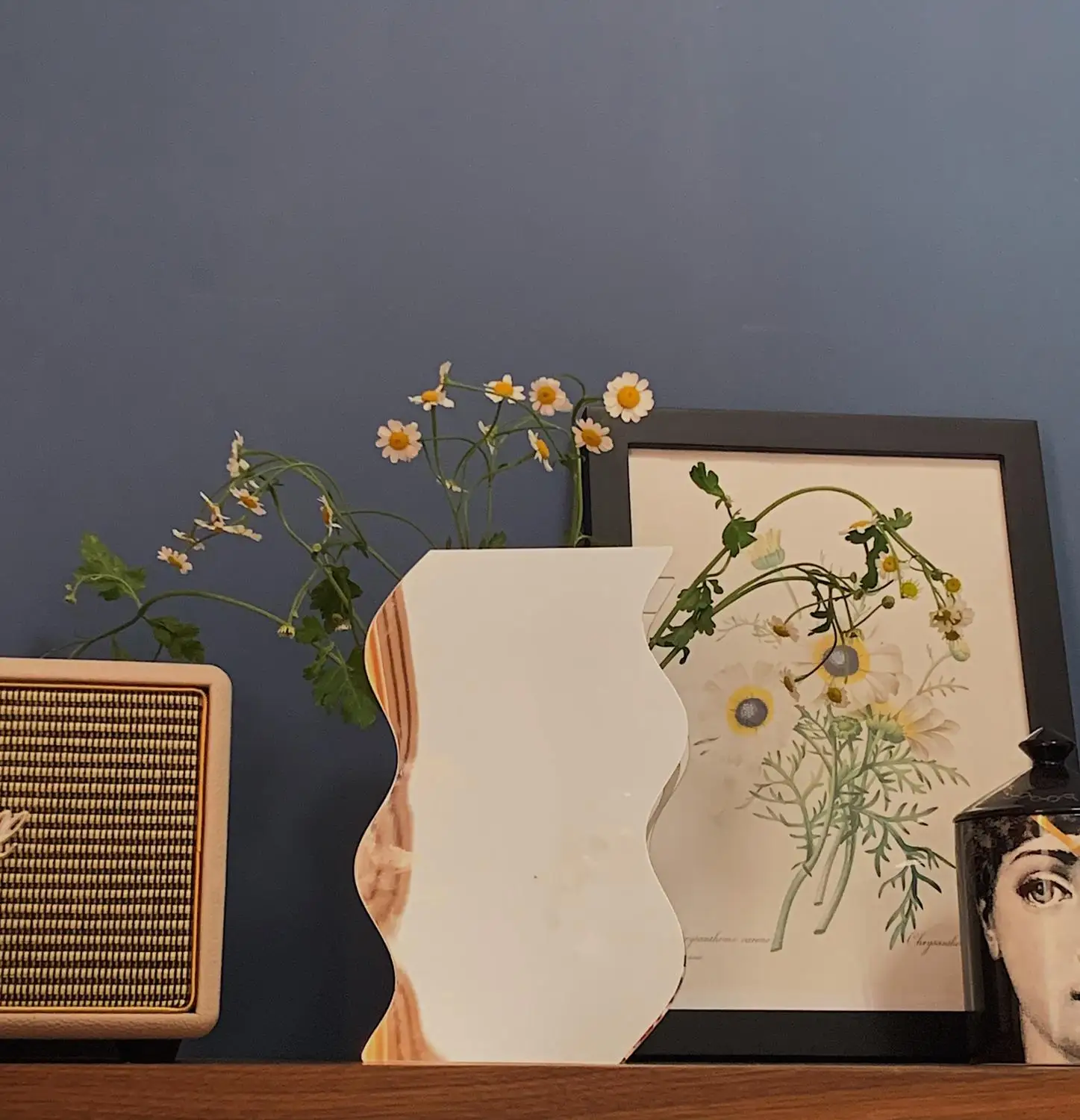 Космическое будущее Sci Fi зеркальная акриловая ваза креативные настольные вазы