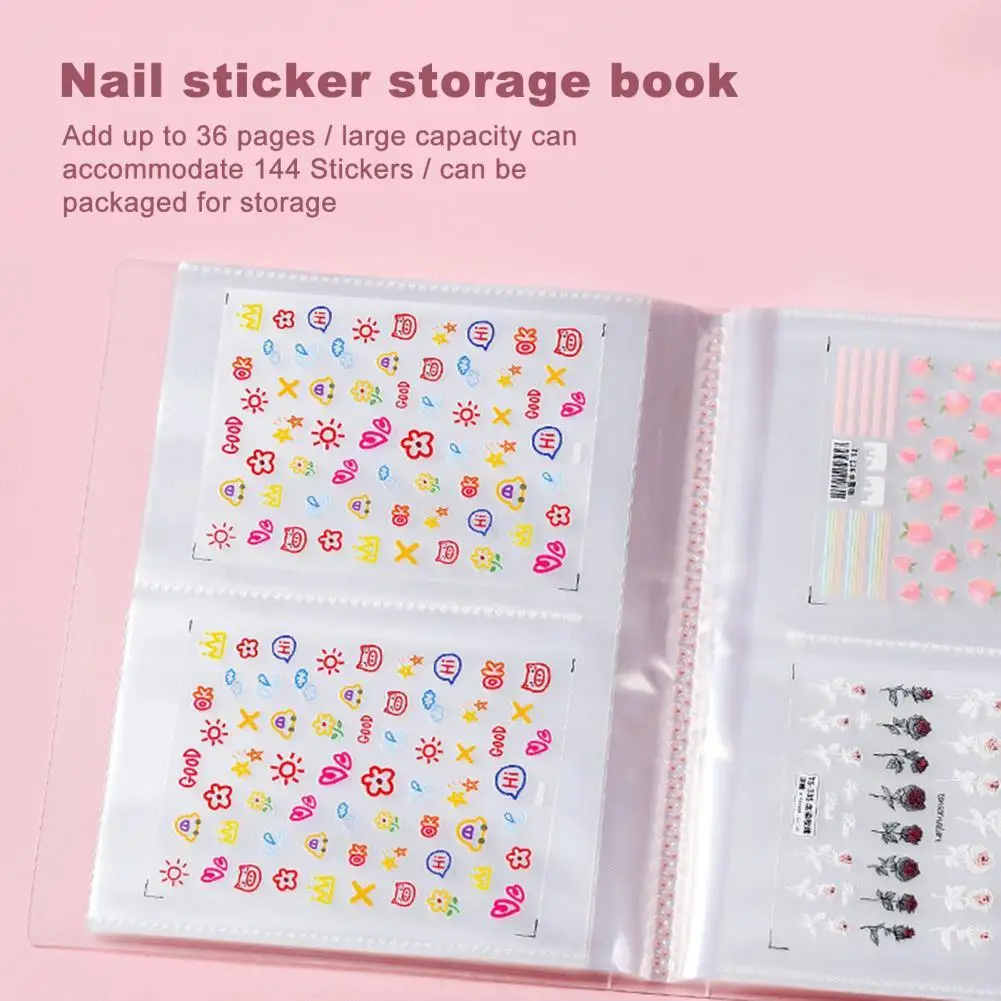 

Прозрачная книжка для хранения ногтей с 144 отделениями