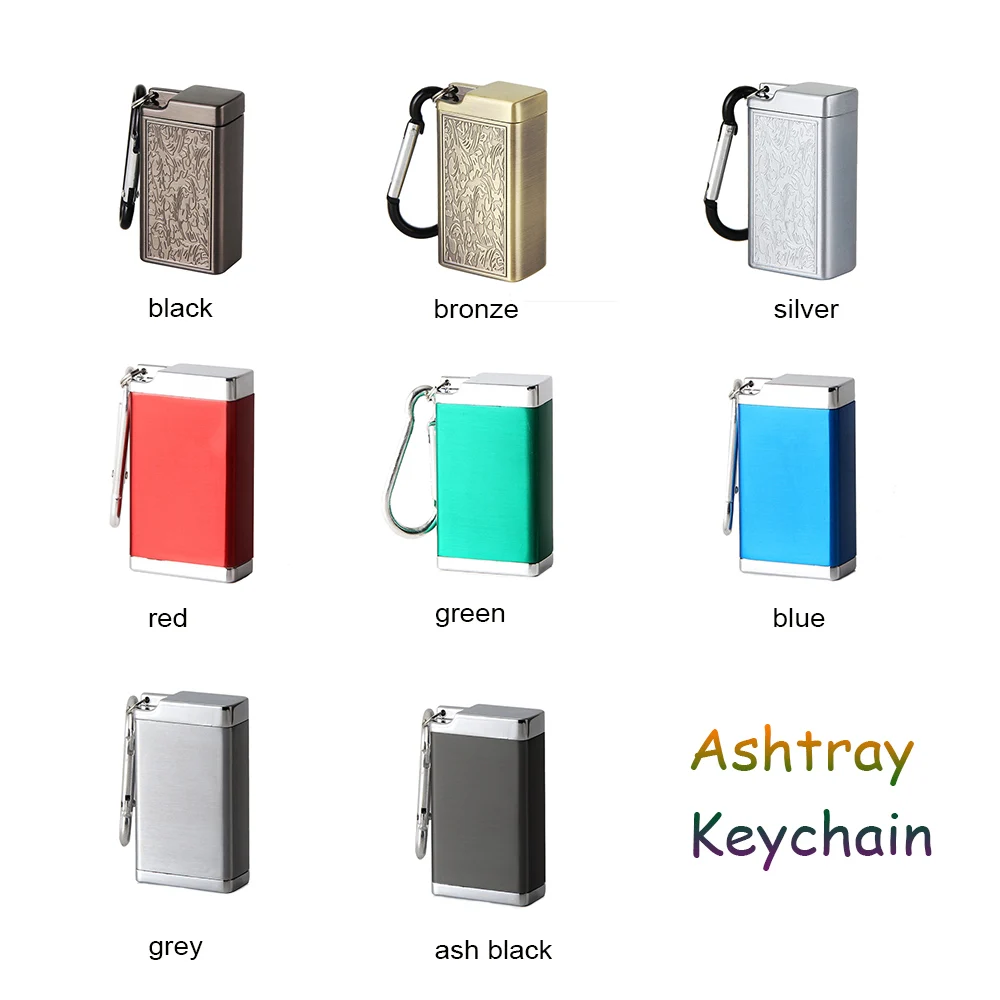 Мини пепельница портативная для сигарет с брелоком использования на открытом