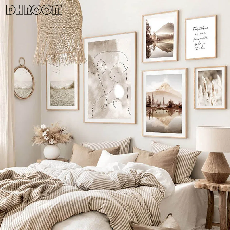 Настенный постер с изображением пейзажа заката леса травы | Дом и сад