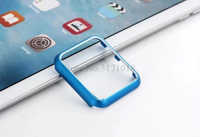 Аксессуары для часов, алюминиевый чехол для Apple Watch 38 мм, 42 мм, защитный чехол для часов s, чехол для iWatch Series 3 2 1, металлический корпус - Цвет: Синий