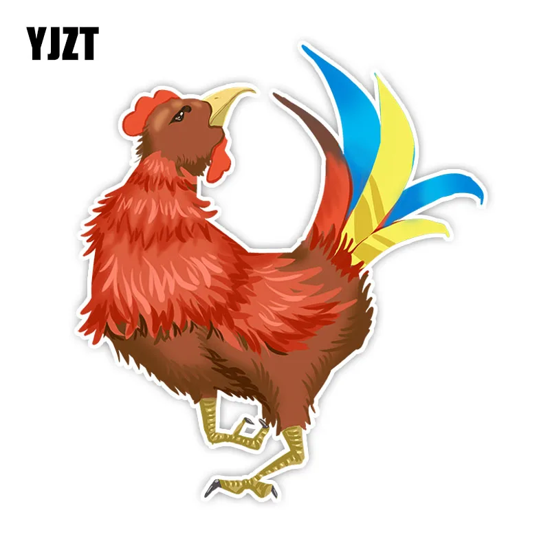 

YJZT 15 см * 13,5 см цветной хвост петух ПВХ животное Автомобильная наклейка графическая Водонепроницаемая фотография