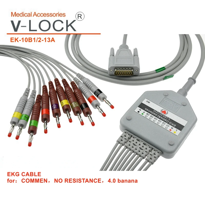 

Nihon Konden EKG кабель с 10 leadwires популярный EKG кабельный зажим