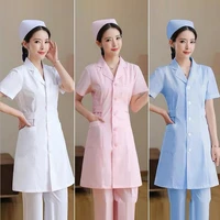 woman workwear robe scrubs pharmacy pharmacist jacket clinic white gown beauty salon spa lab coat nurse uniform dress a50