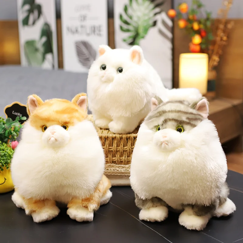Kawaii Persian Cat Fat Cat Animal Plush Toys Figurine Ferret Fleece Fabric Comfortable And Soft Home Decoration Christmas Gifts