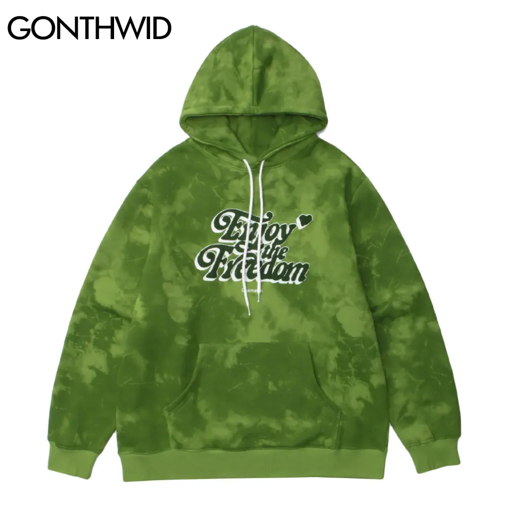 

Толстовка GONTHWID флисовая с капюшоном, свитшот с надписью и принтом в стиле хип-хоп, повседневный Модный пуловер в стиле Харадзюку, топы