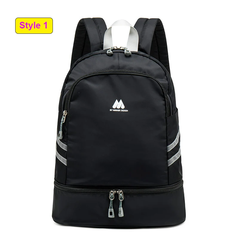 Style 1 Black Женский рюкзак для путешествий, сумка для фитнеса, сумка для тренировок, сухой и влажный мешок, Gymtas Sac De Sport Mochila, для плавания, XA874WA - Цвет: Style 1 Black
