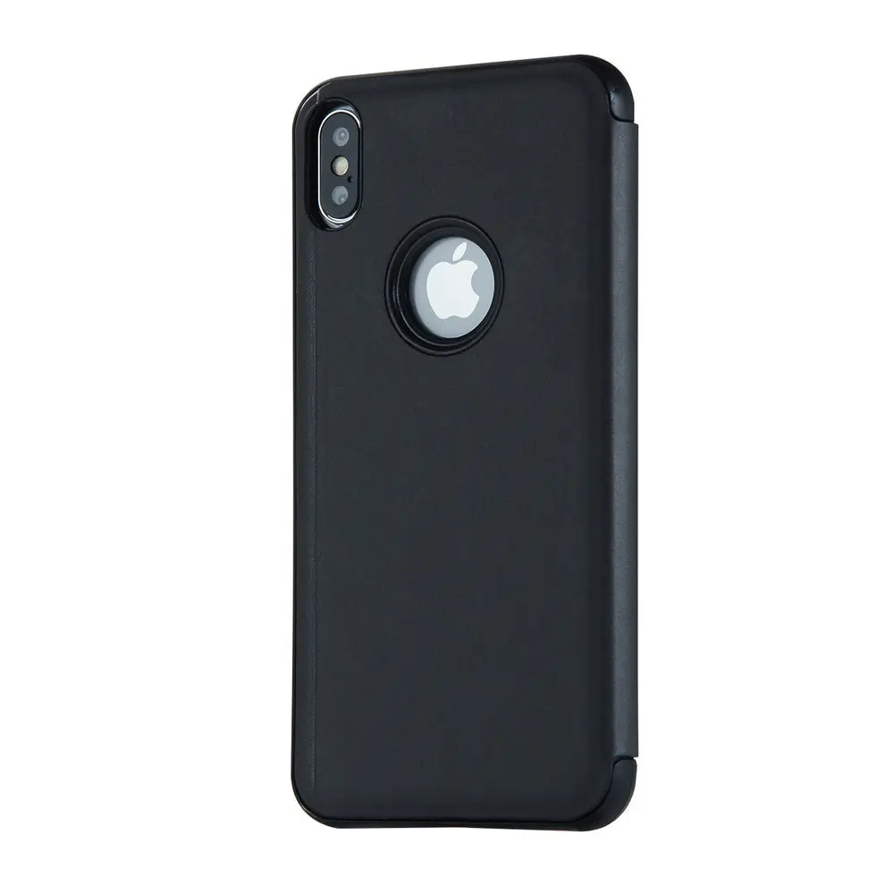 C зеркальным покрытием Роскошный чехол-книжка чехол для iPhone 11 Pro X XS MAX XR 6, 6 S, 7, 8plus, однотонный флип-чехол защитный корпус с защитой от пыли
