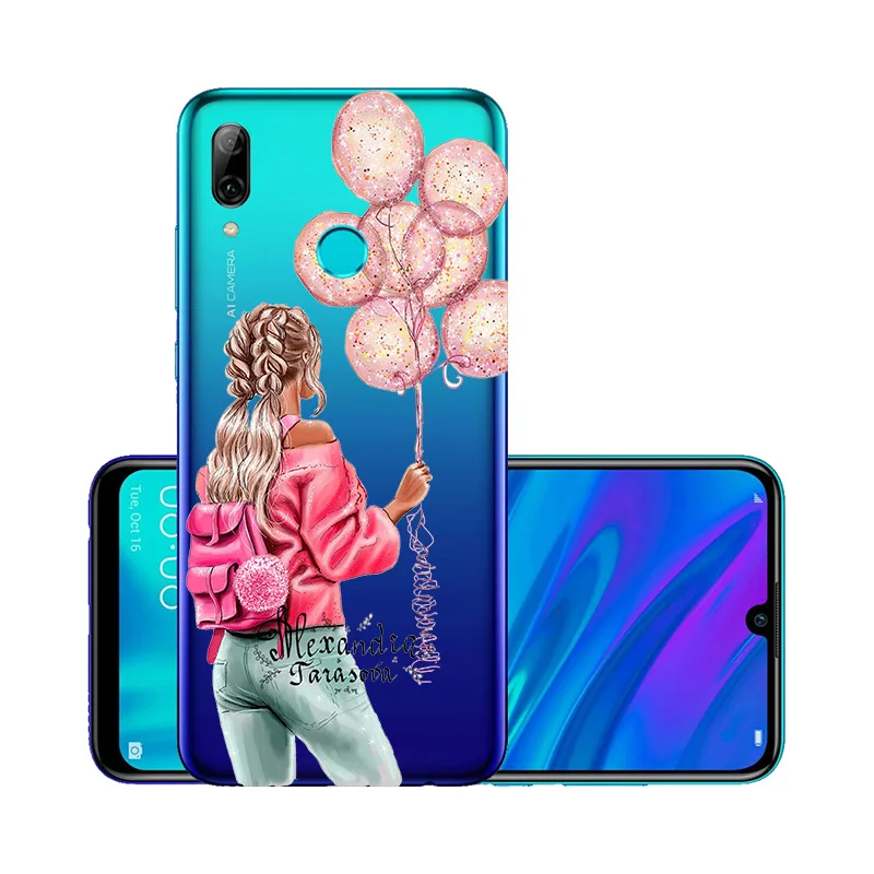 Super Mom Girl Baby Painted Soft Case For Huawei P8 P9 P10 P20 Lite Plus P30 2017 P Smart 2019 Z Mate 10 20 30 Pro Cover |