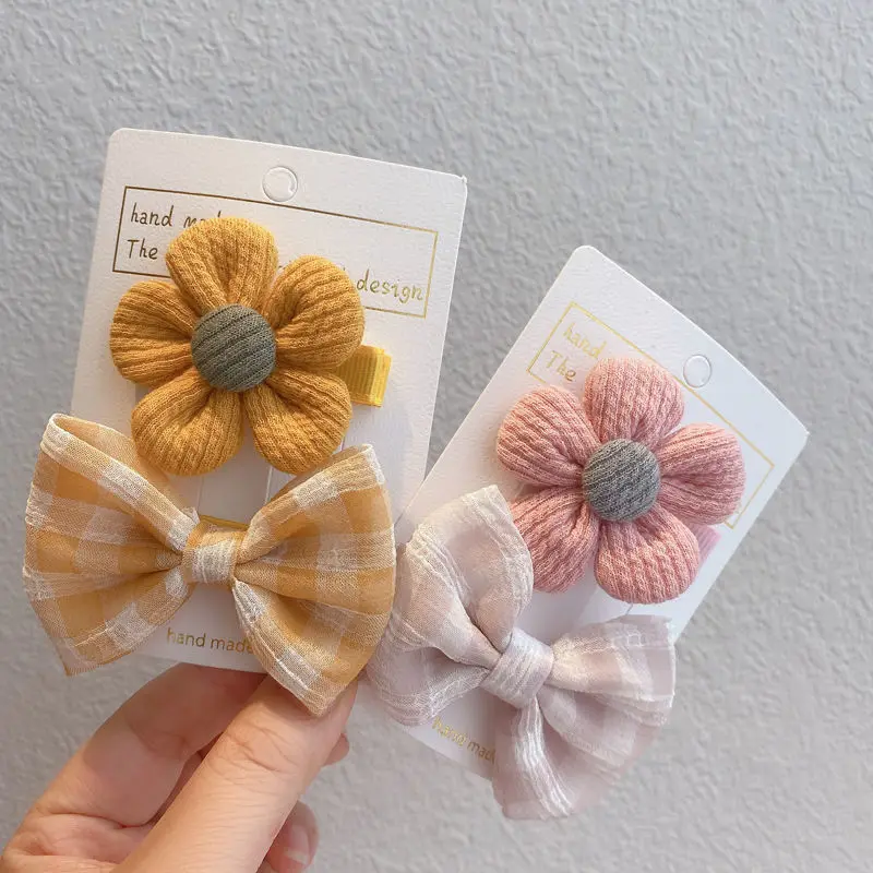 

[Do Not Hurt Hair] Children's Hairpin Headdress Bow Hairpin Children's Hairpin Headdress Little Girl Flower Hair Accessories