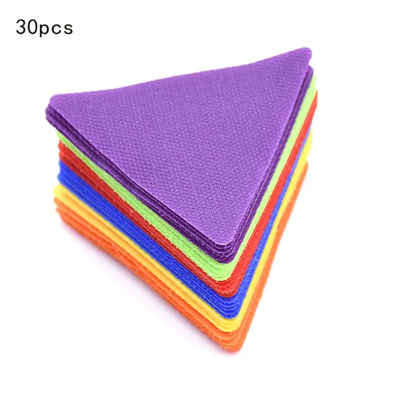 

30pcs Magic Tape Adhesive Fastener Stickers Kids Training Marking Family Games Markers for Carpet Bed Sheet Sofa Mat E56C