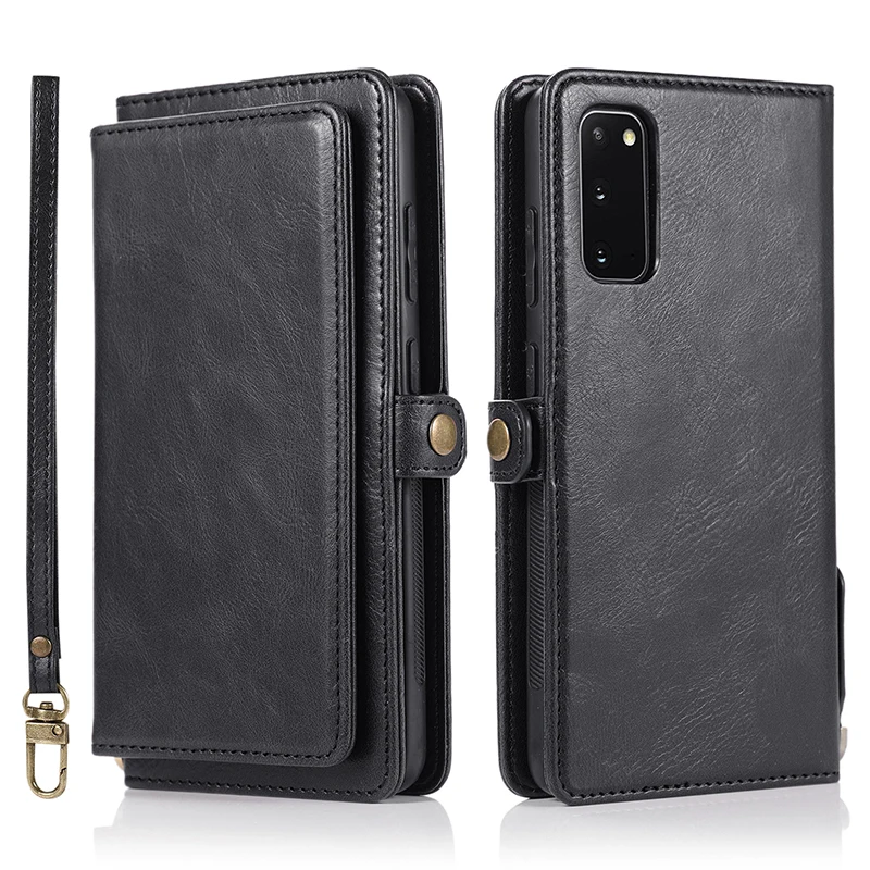 

Detachable Mutli-function Phone Case For Samsung Galaxy S20 S20 Plus Wallet Magnetic Flip PU Leather Case for Samsung S20 Ultra