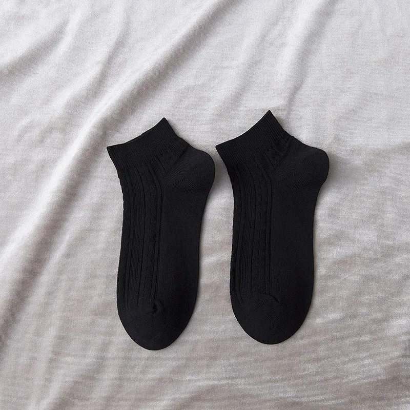 

10pairs/lot Spring Summer New Hstitched Boneless Spinning Japanese Double Needle Mahua Women's Boat Socks Slippers Cute Solid