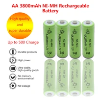 3800mah 1 2v aa battery nimh aa rechargeable battery high quality factory direct price