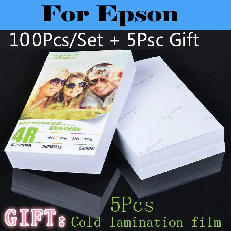 100 листов глянцевый принтер фотобумага струйные принтеры для Epson WorkForce Pro WF 3730 4720