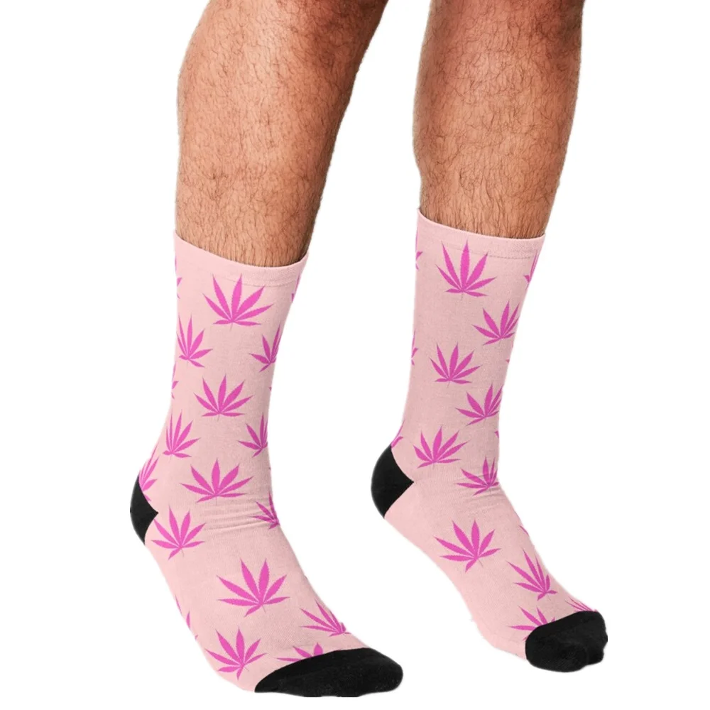 

2021 Men Socks harajuku Weed Bud Blunt Pot Socks Printed Happy hip hop Novelty Skateboard Crew Casual Crazy Funny Socks