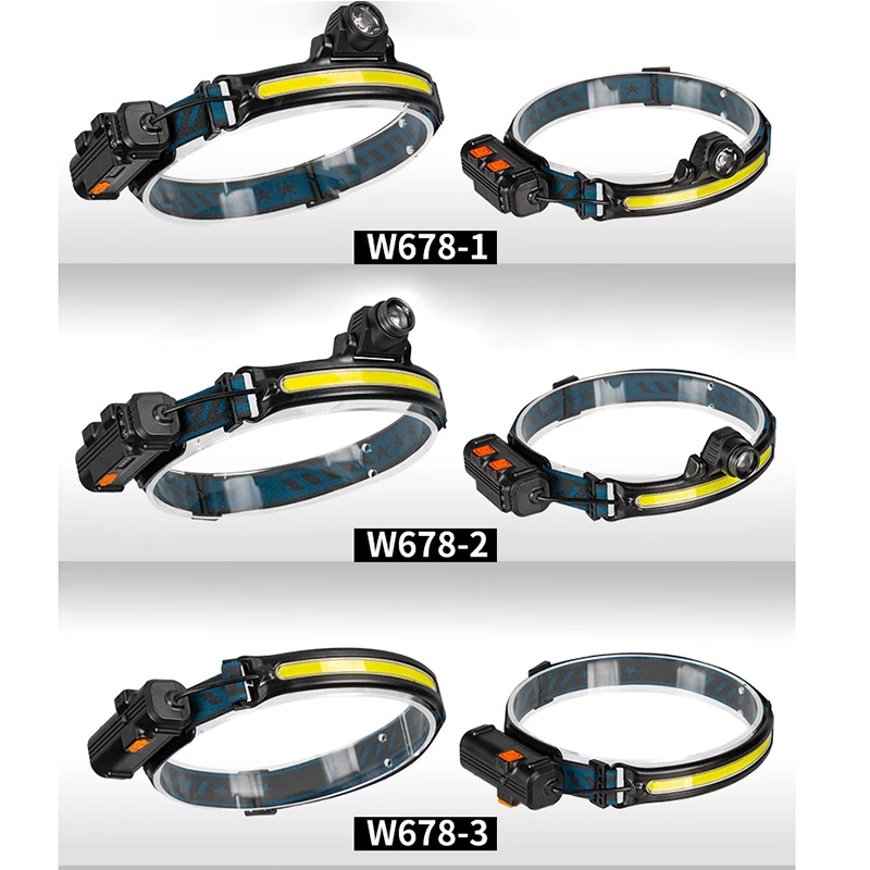 

XPG+COB Mini Multifunctional Headlamp USB Rechargeable sensing Headlamp Built-in battery Outdoor Adventure Fishing Flashlight