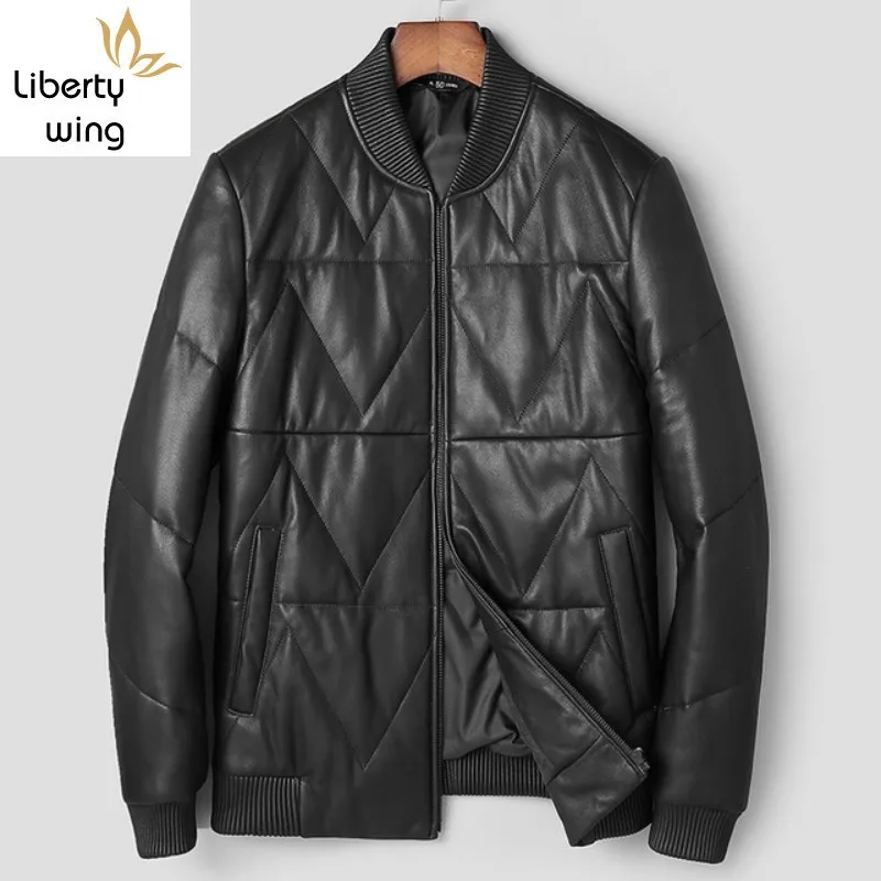 Куртка-пилот мужская из натуральной овечьей кожи зимняя теплая |