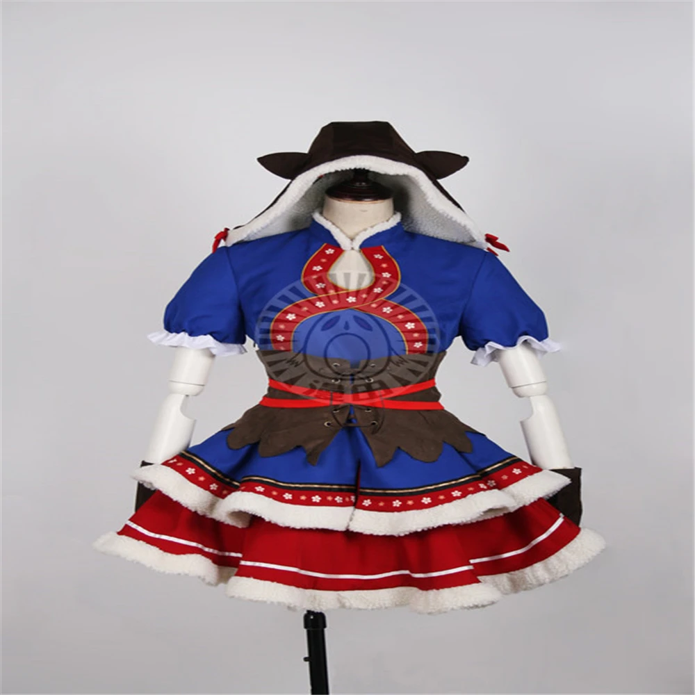 

Anime halloween cosplay Love live Nozomi Tojo snow mountain cosplay costume winter dress A