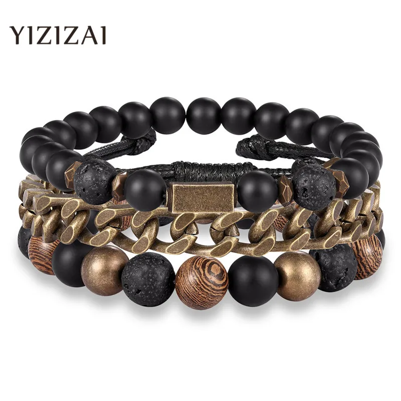 1 комплект 3 шт. плетеные кожаные браслеты для мужчин и женщин винтажные