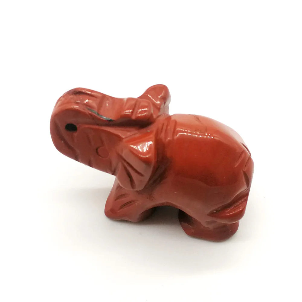 

Фигурка слона из красной яшмы и натуральных камней, 1,5 дюйма