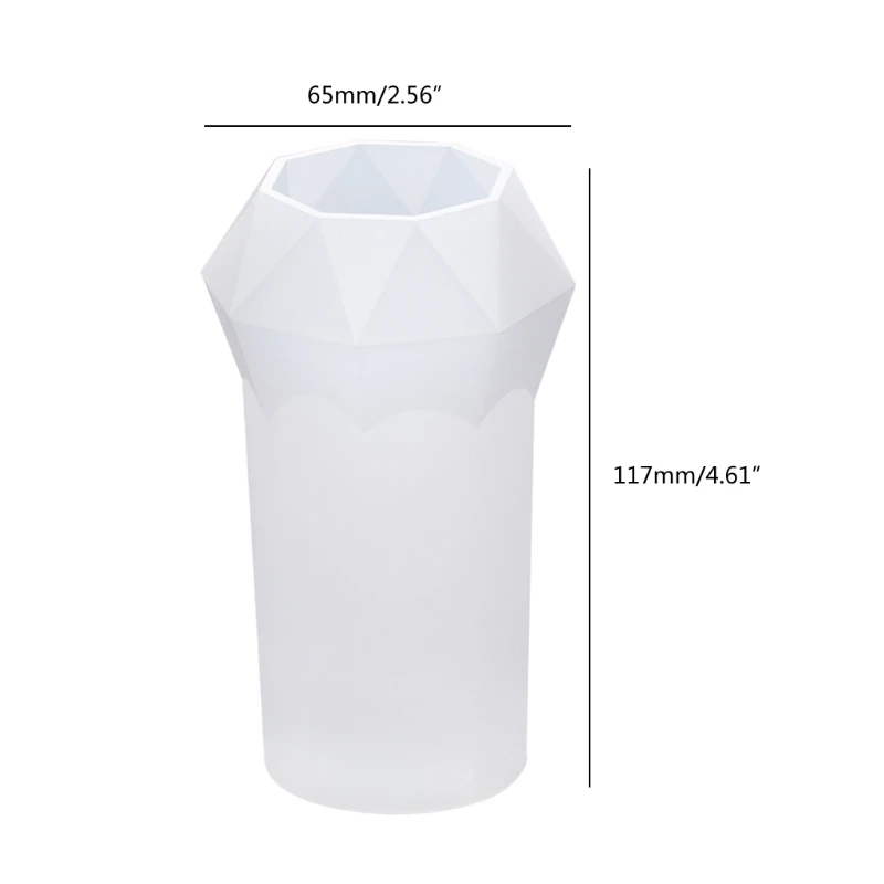 

B36D Diamond Cone Shape Candle Epoxy Resin Mold Home Decorations Silicone Mould DIY Crafts Jewelry Ornaments Casting Tool