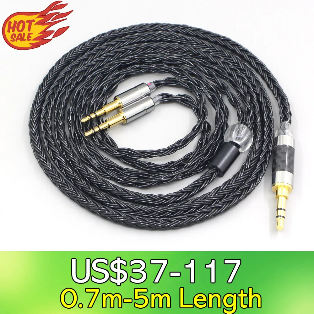 

LN007413 16 Core 7N OCC черный плетеный кабель для наушников для бездны Диана акустический AR-H1 Advanced Alpha GT-R Зенит PMx2