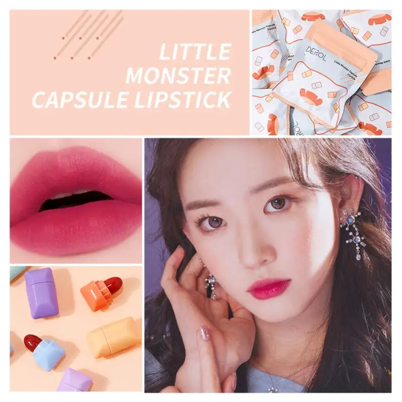 

Candy Velvet Matte Lipstick Lasting Color Lip Gloss Moisturize Lipstick Portable Travel Lip Glaze Non-Stick Cup Lipstick TSLM2