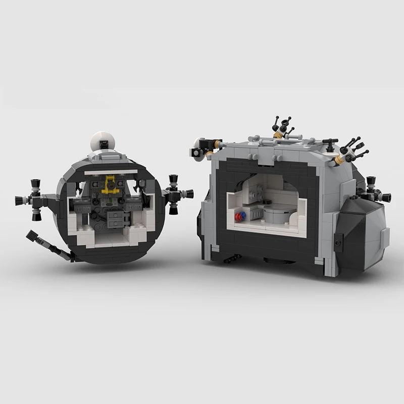 

MOC Star Space Series Apollo-11 Spacecraft Building Blocks Interstellar exploration Spaceship Model Bricks Toys Gift Idea Gifts