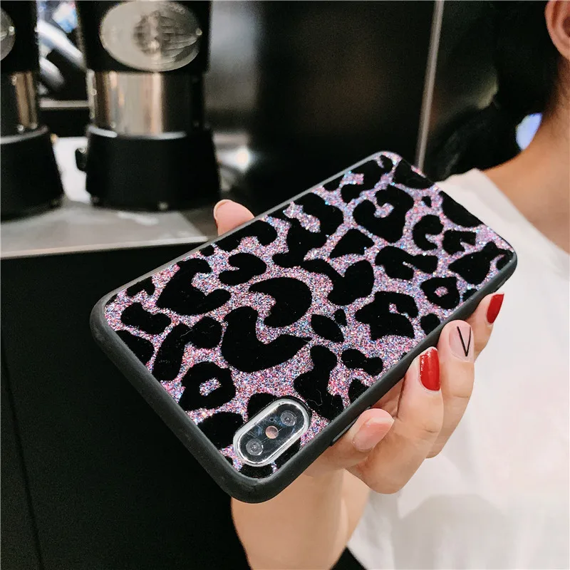 pink Блестящий леопардовый чехол для телефона Xiao mi redmi note 7 для Xiaomi mi 9 mi A3 Lite CC9 mi 8 redmi 6 6A Note 8 - Цвет: pink