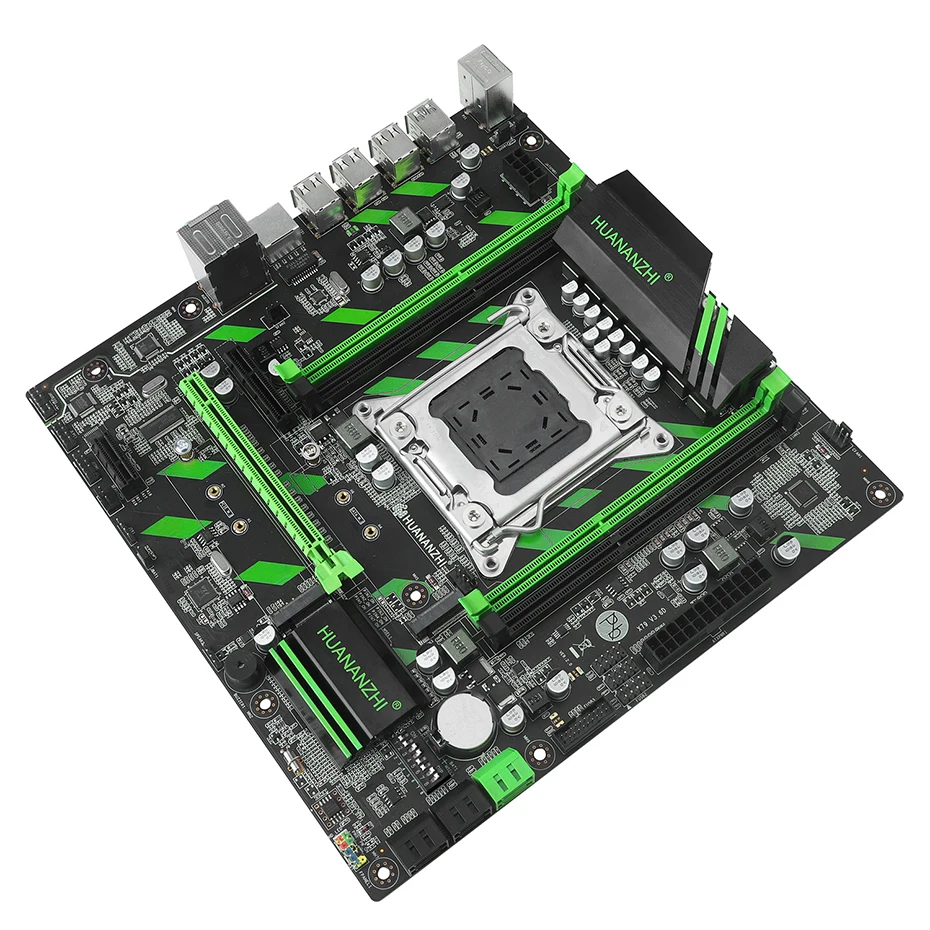 Günstig HUANANZHI X79-6M CPU Motherboard Intel LGA 2011 Alle Serie M-ATX Dual-Kanal DDR3 Speicher Gigabit Ethernet Karte SATA 3,0 USB 3,0