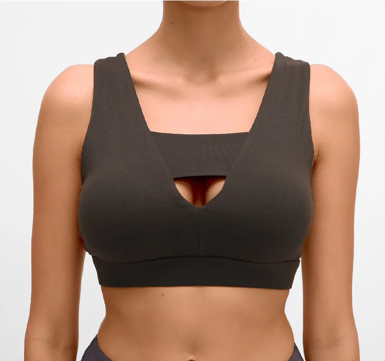 New Shockproof Sports Bra Women Gym Fitness Push Up Bras Deep V sexy hollow Yoga Bra Back Cross Ladies Run Bras fitness Top